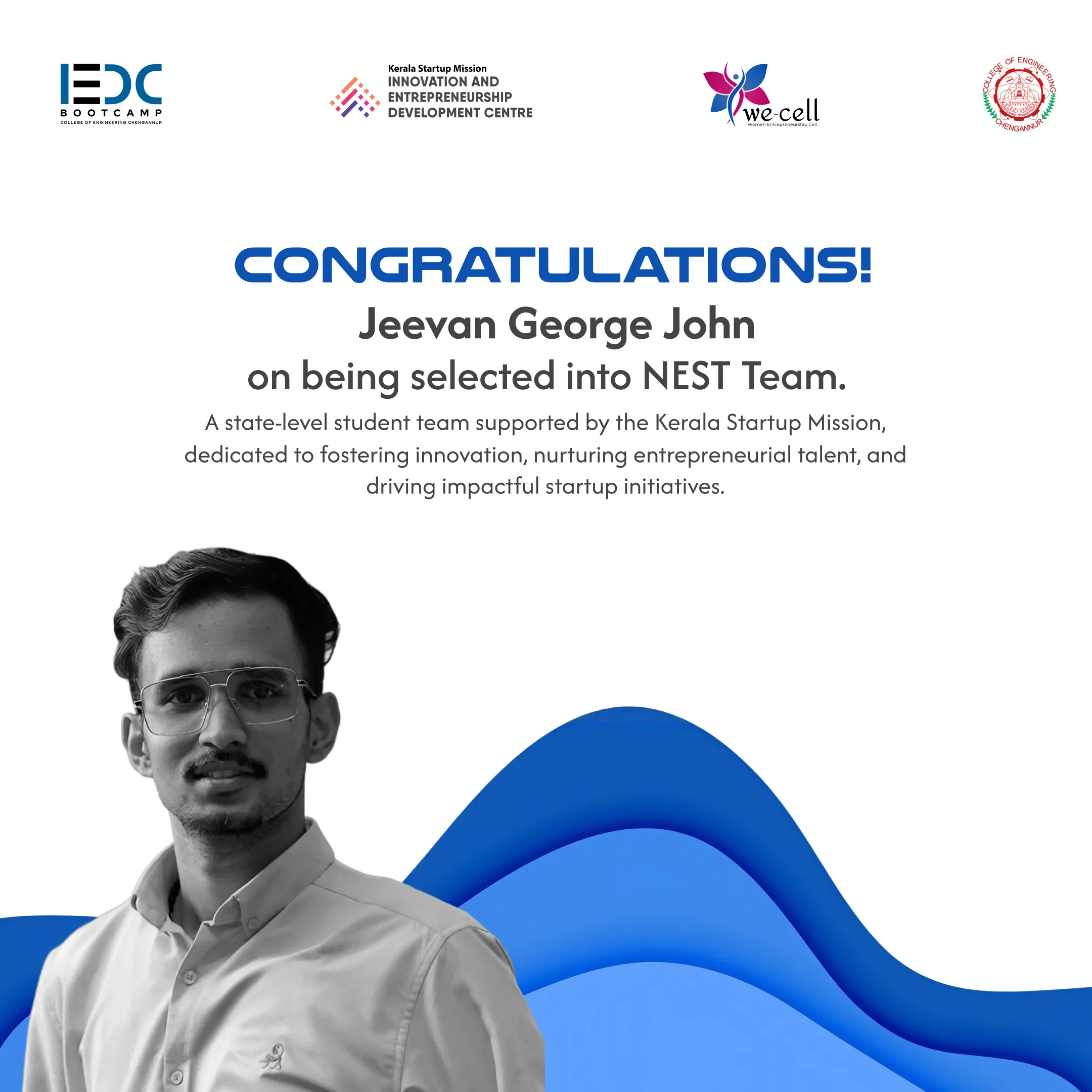 Jeevan George John - Selected into NEST Team